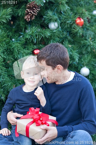 Image of family at christmas time