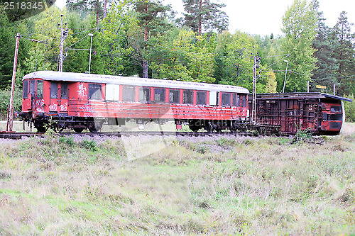 Image of emergency service practice train wreck