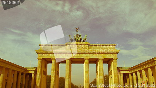 Image of Retro looking Brandenburger Tor, Berlin