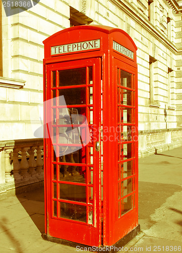 Image of Retro looking London telephone box