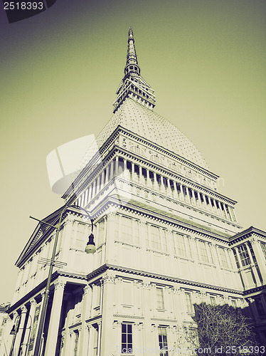 Image of Vintage sepia Mole Antonelliana, Turin
