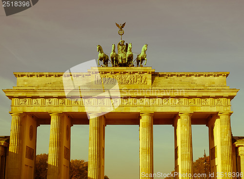 Image of Retro looking Brandenburger Tor, Berlin