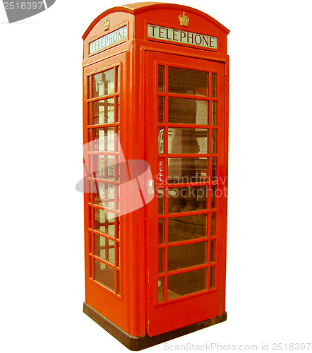 Image of Retro looking London telephone box