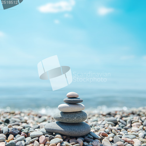 Image of zen-like stones on beach