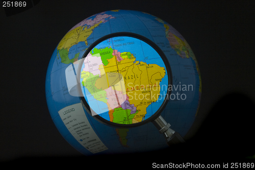 Image of South America in focus

