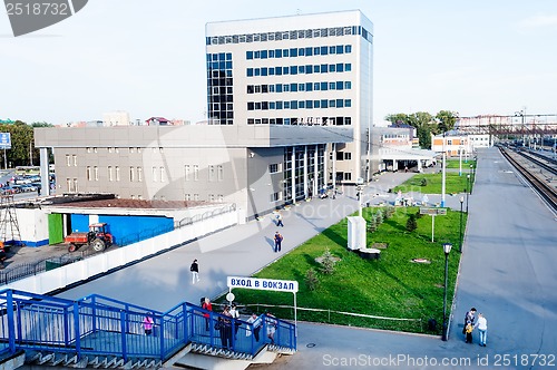 Image of railway station in Tyumen. Russia