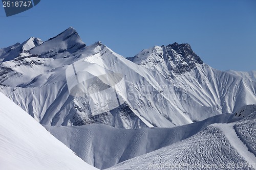 Image of Ski resort at nice sun day