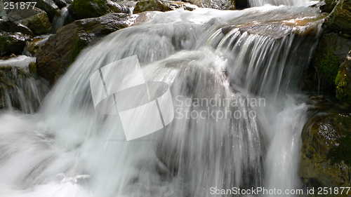 Image of crystal clear river cascade