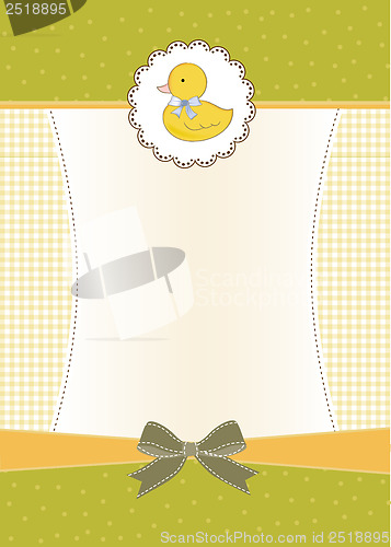 Image of baby shower card with little duck