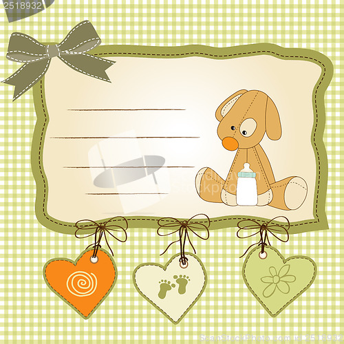 Image of baby shower card with puppy