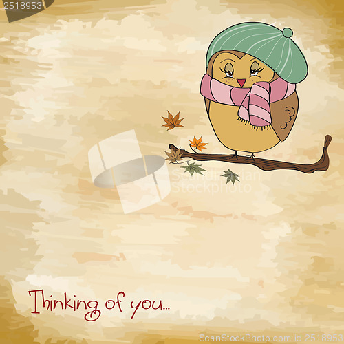 Image of cute female bird on the branch