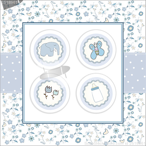 Image of baby boy announcement card