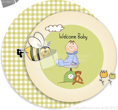 Image of baby boy shower announcement