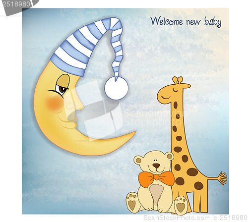 Image of welcome baby greetings card