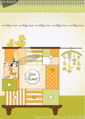 Image of new baby greeting card with nice closed