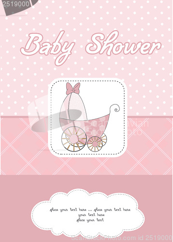 Image of baby girl announcement card