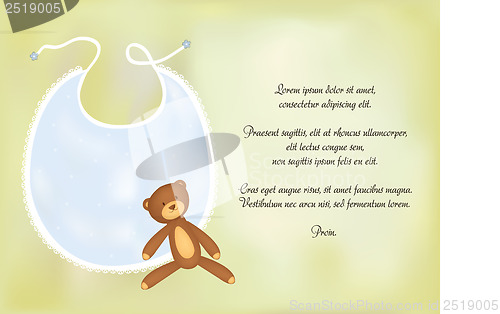 Image of baby boy shower announcement card