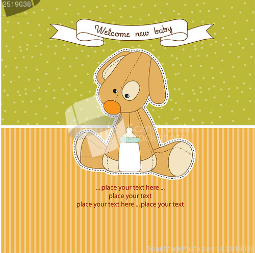 Image of baby shower card with puppy