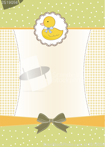 Image of baby shower card with little duck