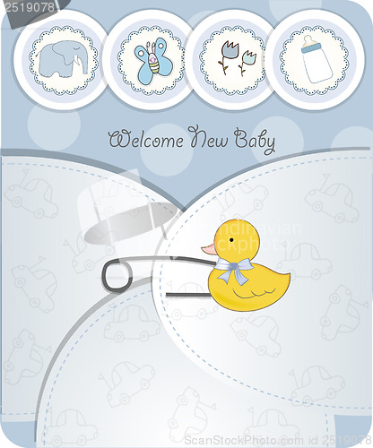 Image of baby boy announcement card