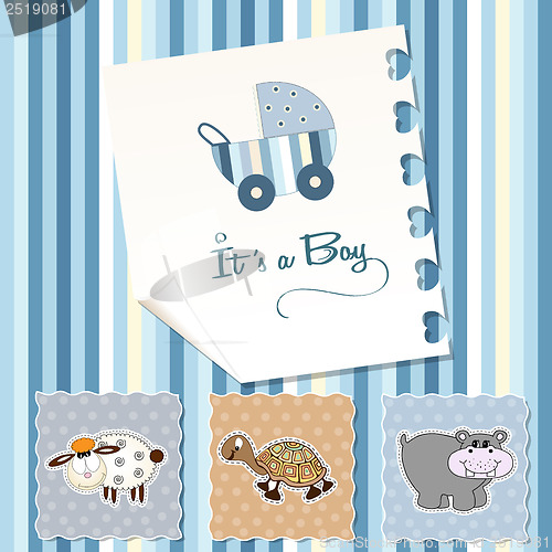 Image of baby boy shower invitation