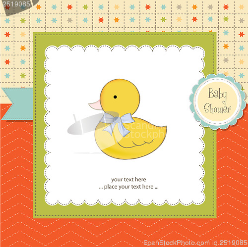 Image of baby shower card with little duc