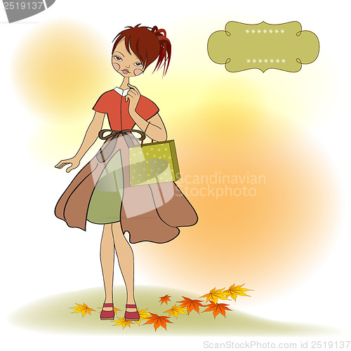 Image of girl at shopping