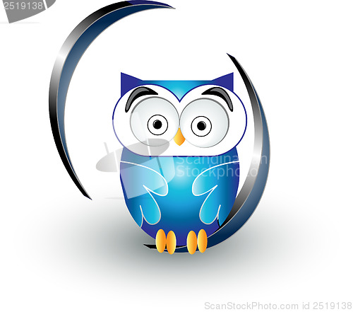 Image of cute blue owl