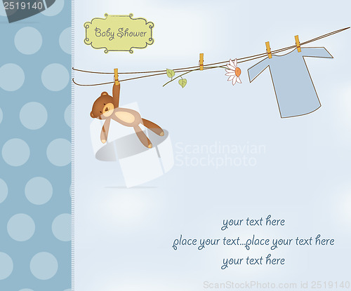 Image of new baby boy shower card