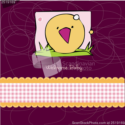 Image of Birth card announcement with kitchen