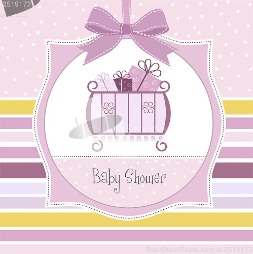 Image of baby girl shower invitation