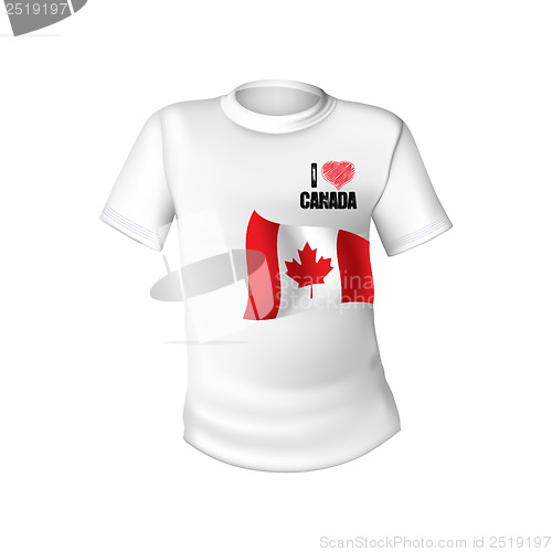 Image of Canadian t-shirt flag