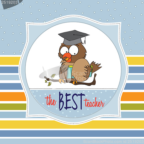 Image of Owl Teacher in vector format