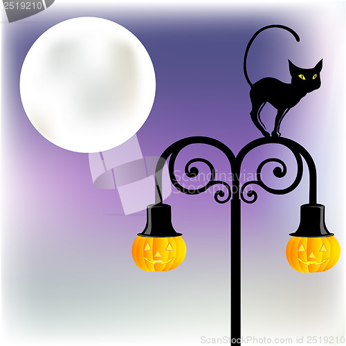 Image of lantern with pumpkins