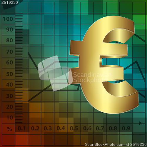 Image of financial background with euro sign