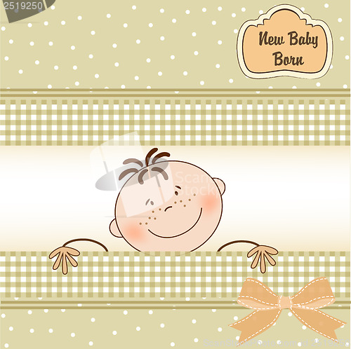 Image of baby boy shower announcement card