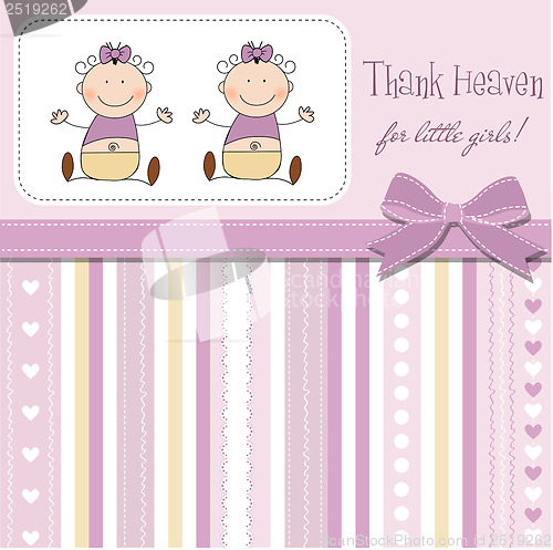 Image of twins announcement card