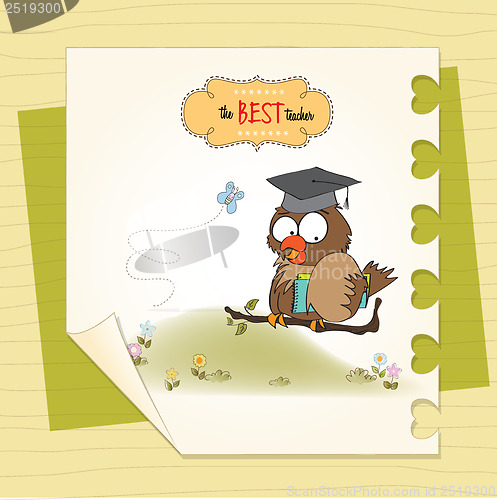 Image of Owl Teacher in vector format