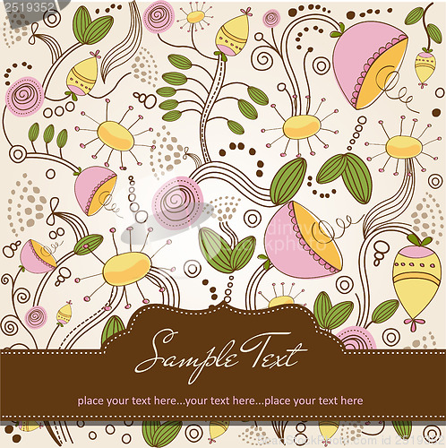 Image of seamless pattern background with flowers