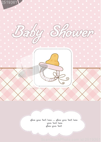 Image of baby girl shower card