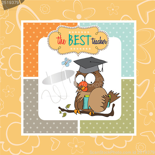 Image of Owl Teacher in vector format