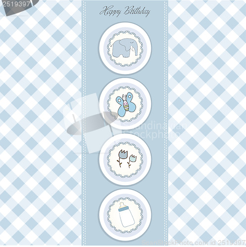 Image of baby boy announcement card