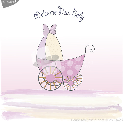 Image of baby girl announcement card