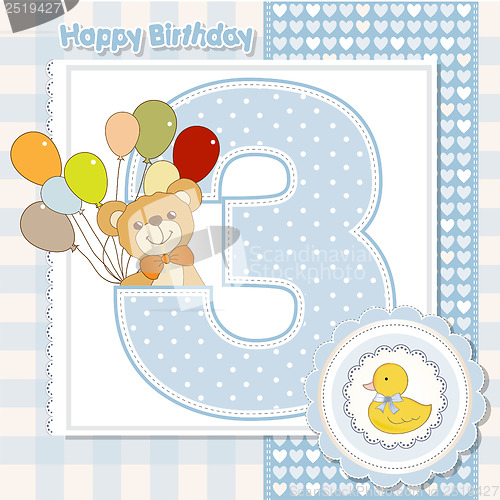 Image of the third anniversary of the birthday card