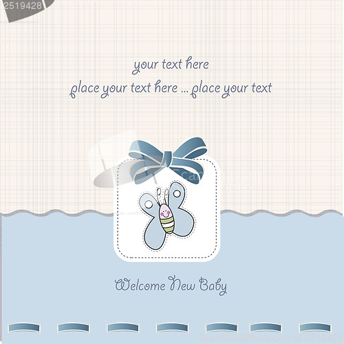 Image of cute baby shower card with butterfly