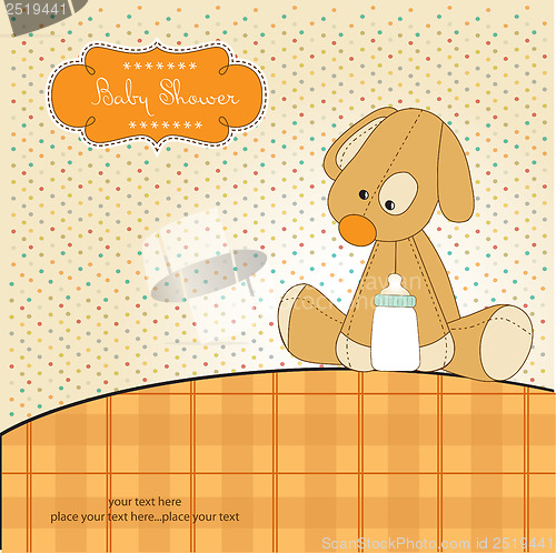 Image of baby shower card with puppy