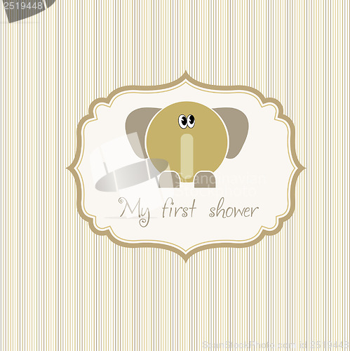 Image of romantic baby announcement card