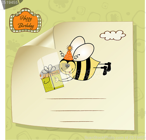 Image of birthday card with bee