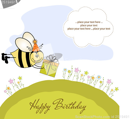 Image of birthday card with bee