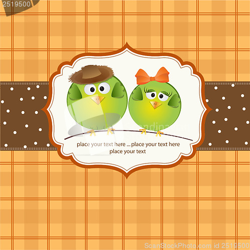 Image of Birds couple in love